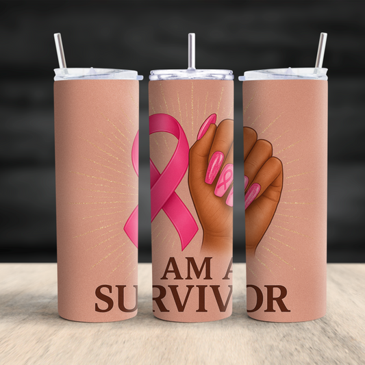 I Am a Survivor – Breast Cancer Awareness PNG Wrap – $1.00