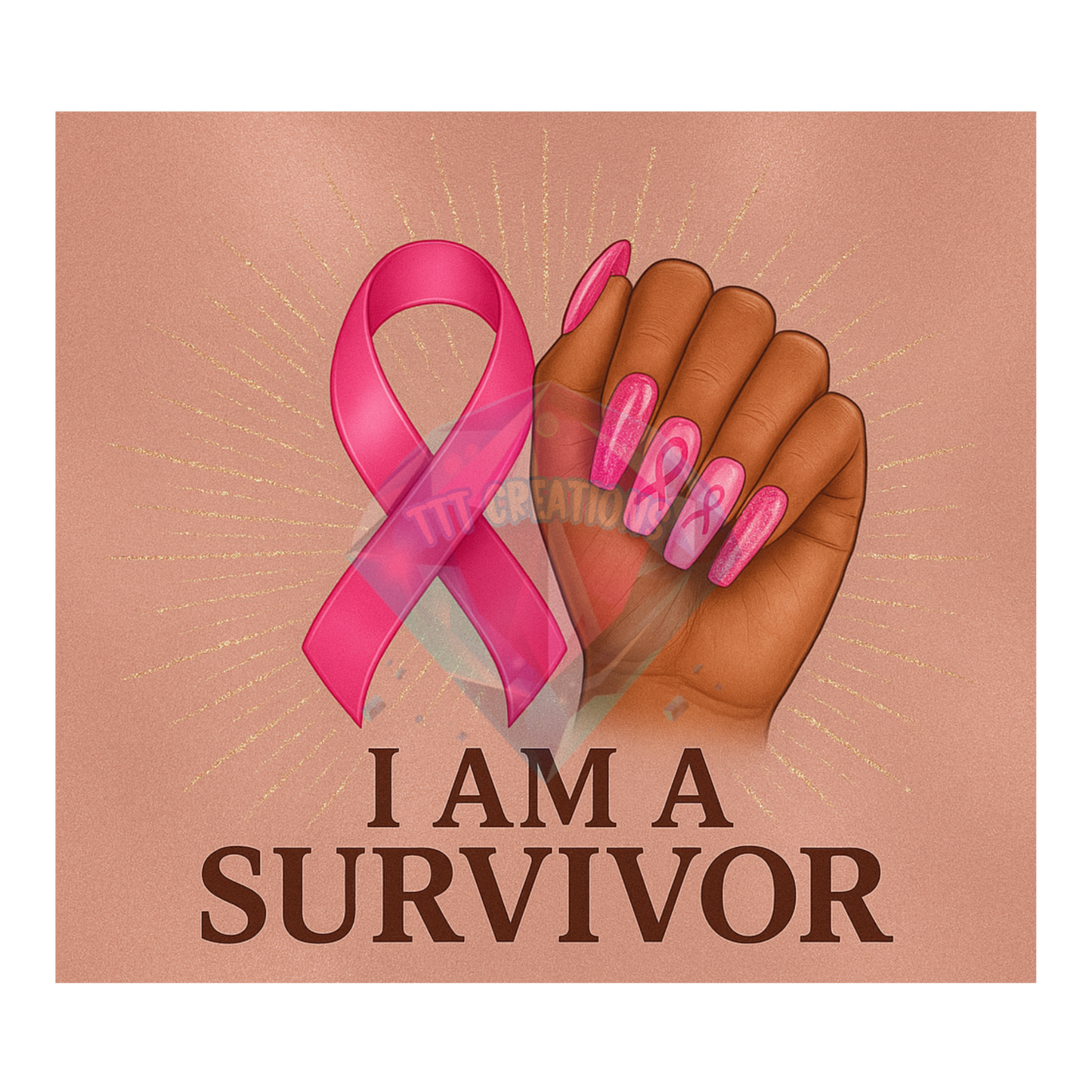 I Am a Survivor – Breast Cancer Awareness PNG Wrap – $1.00