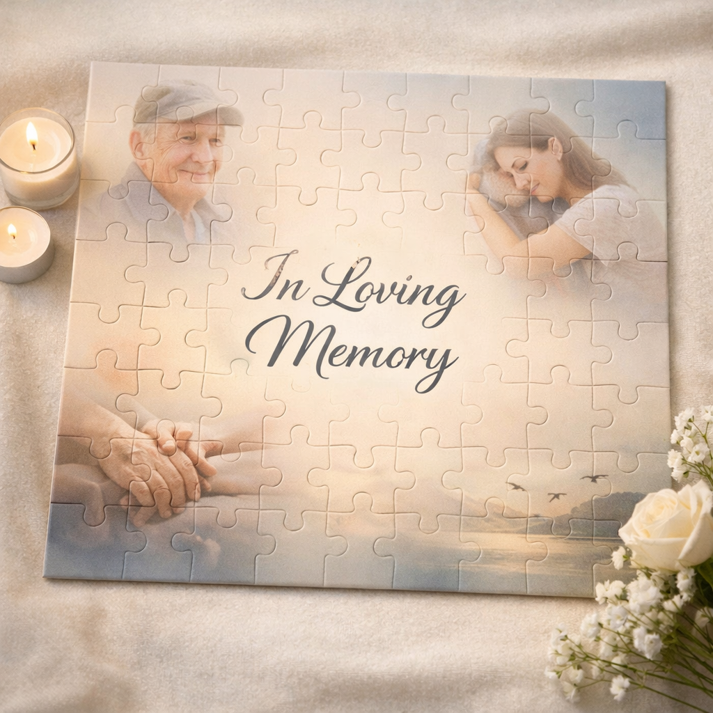 Custom Photo Puzzle – Personalized Memory Keepsake Gift | Birthday, Memorial, Family Collage Puzzle