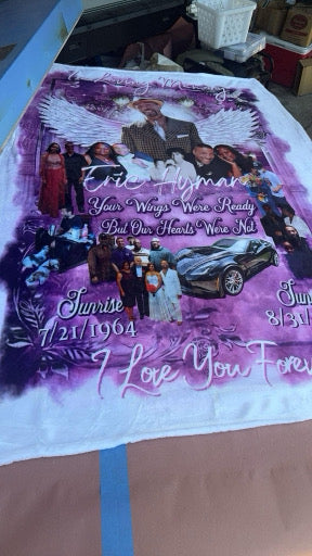 Custom Adult Blanket – 60" × 80" Personalized Throw