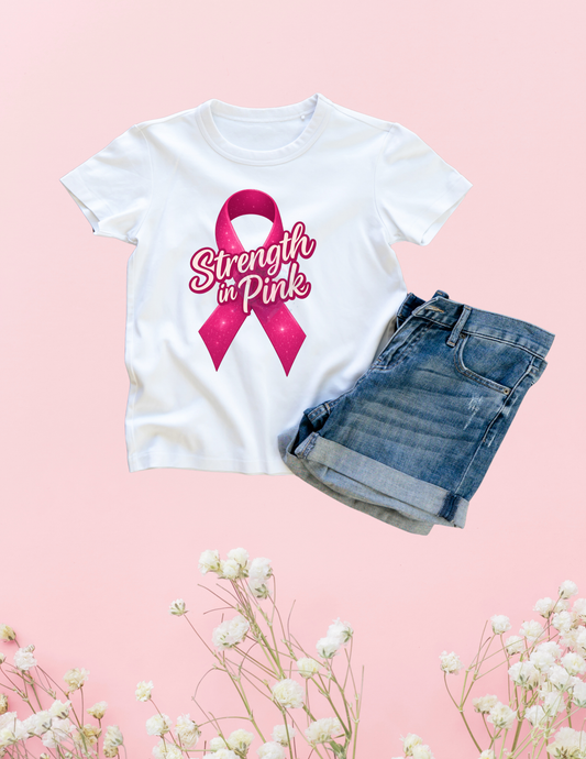 Breast Cancer Awareness PNG ā Strength in Pink Digital Design + Mockup