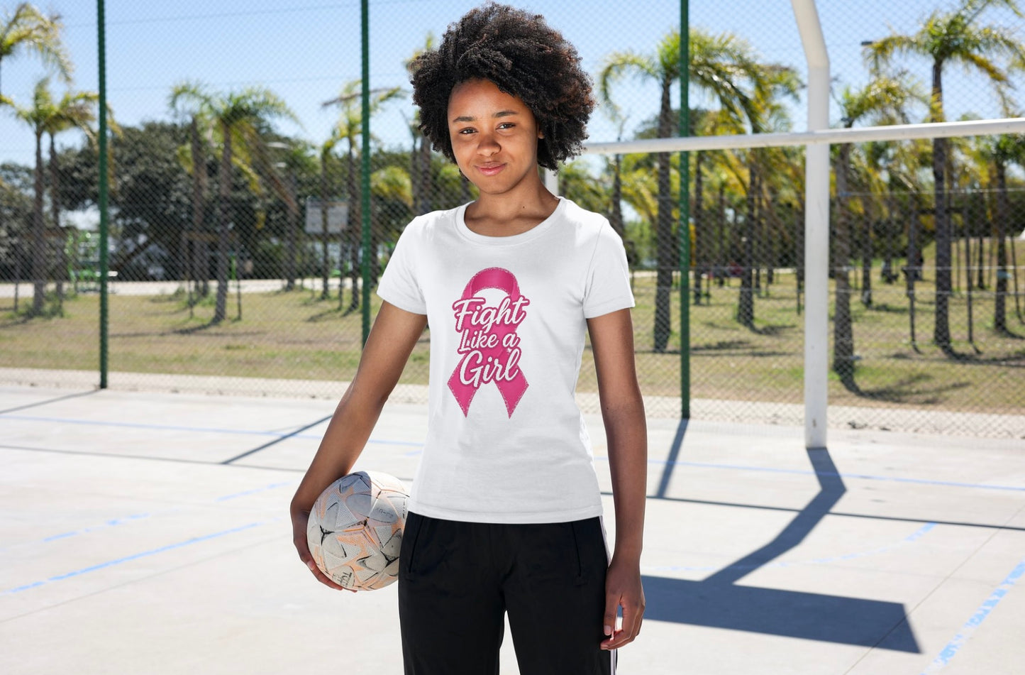 🎀 Fight Like a Girl – Breast Cancer Awareness PNG