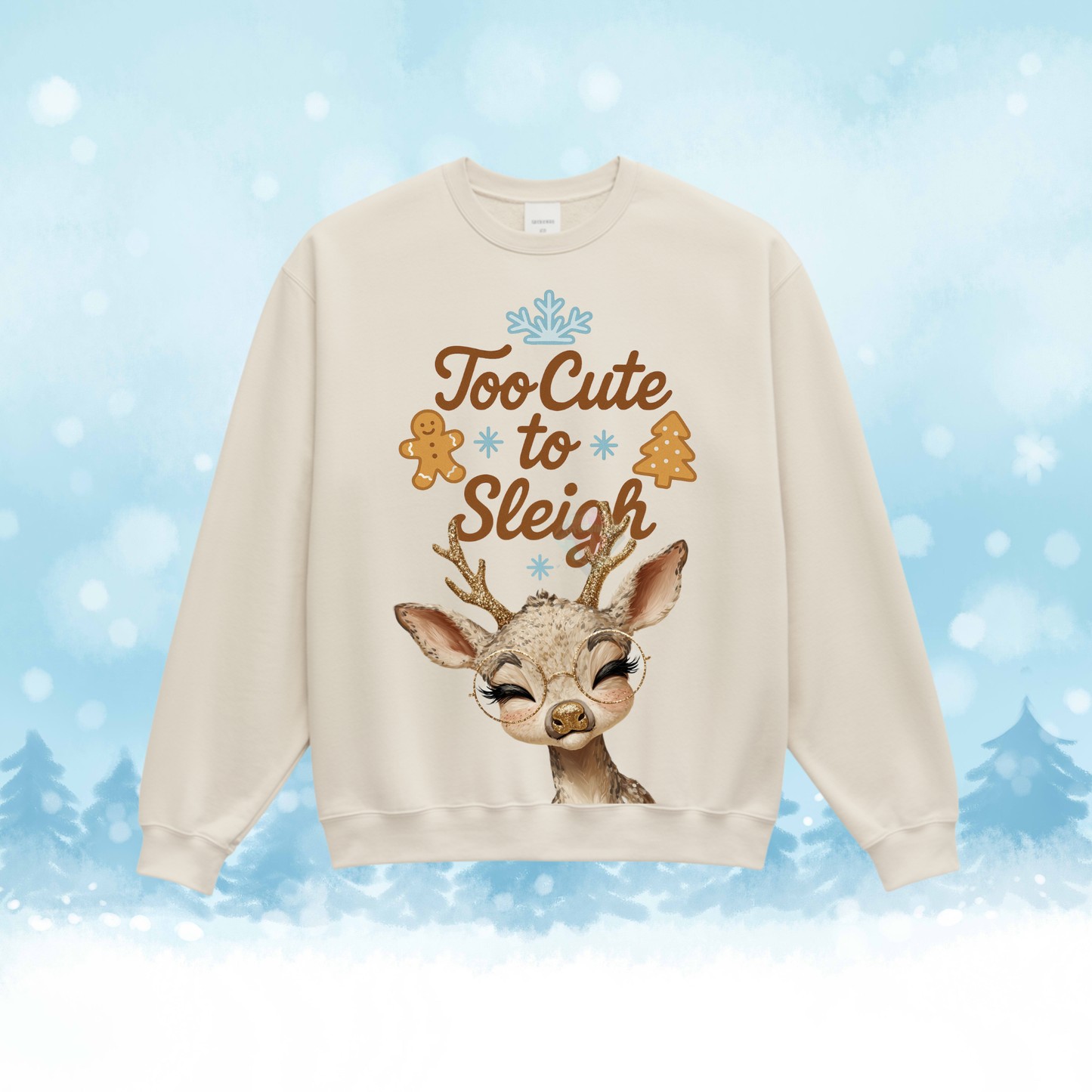 Too Cute to Sleigh – Digital PNG File