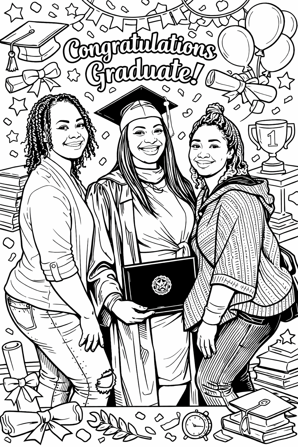 Custom Digital Coloring Pages