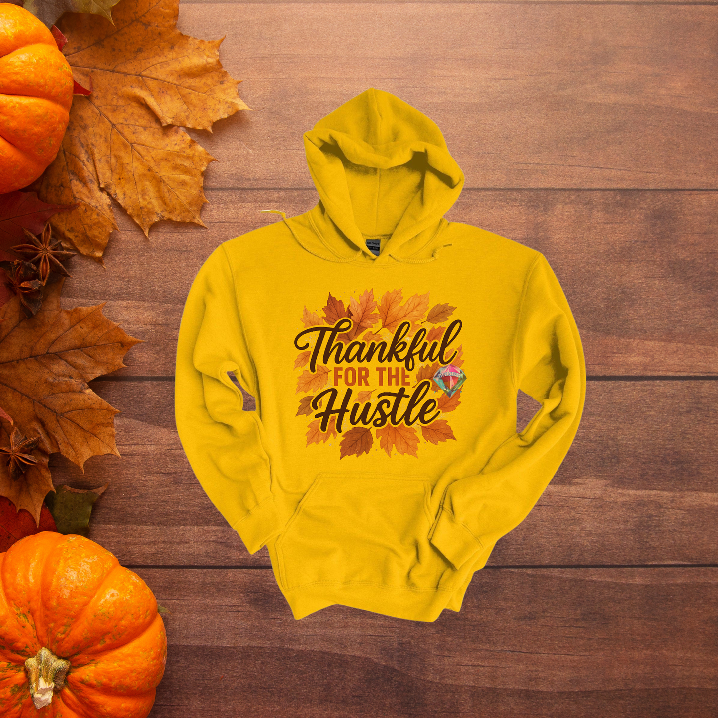 Thankful for the Hustle – 10 PNG Bundle | Fall Motivational Sublimation Designs | Instant Download