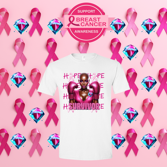 Bald But Beautiful Breast Cancer Awareness Short Sleeve T-shirt