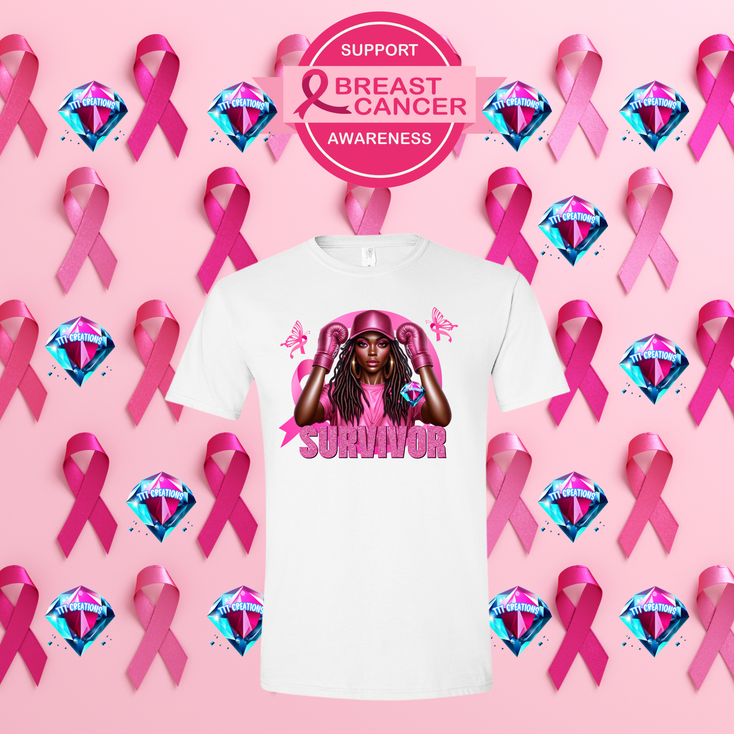 Breast Cancer Survivor Short Sleeved Tshirt