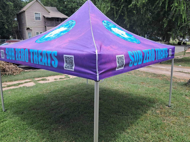Custom Vinyl Tent Banner Only – Personalized Canopy Branding for Events & Vendors (Multiple Sizes)