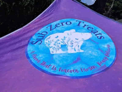 Custom Vinyl Tent Banner Only – Personalized Canopy Branding for Events & Vendors (Multiple Sizes)