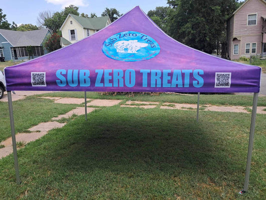 Custom Vinyl Tent Banner Only – Personalized Canopy Branding for Events & Vendors (Multiple Sizes)