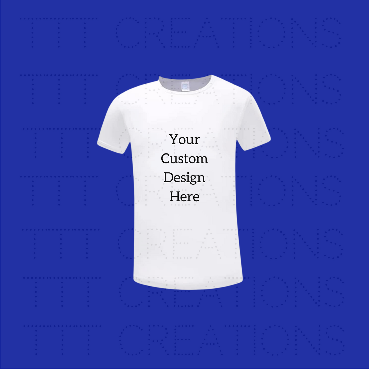 Adult Custom Center Design Print T-shirt Sizes Small-XL